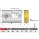 قفل کتابی گیرا روکشدار Gira950 95mm کد 010