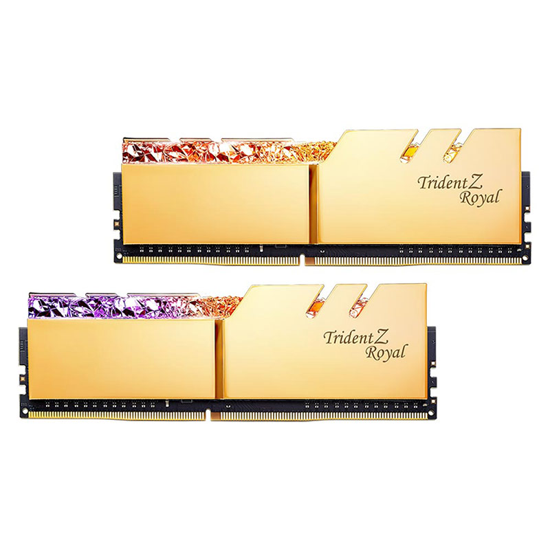 رم کامپیوتر G.SKILL Trident Z Royal Gold DDR4 16GB 3600MHz CL18 Dual