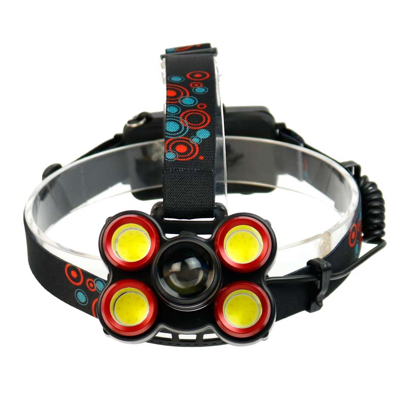 چراغ پیشانی هدلایت شارژی 5 کاره 4 حالته Headlight