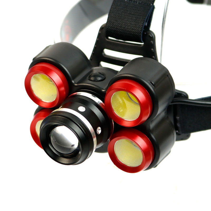 چراغ پیشانی هدلایت شارژی 5 کاره 4 حالته Headlight