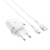 شارژر دیواری فست شارژ Hoco C12Q QC3 18W + کابل Type-C (گارانتی 12 ماهه)