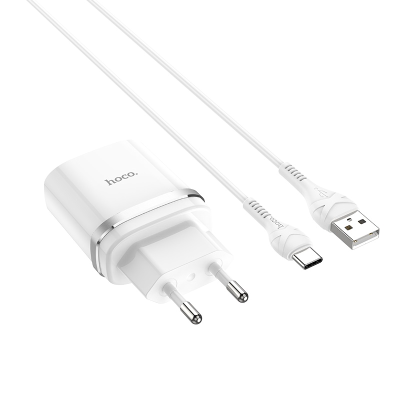 شارژر دیواری فست شارژ Hoco C12Q QC3 18W + کابل Type-C (گارانتی 12 ماهه)