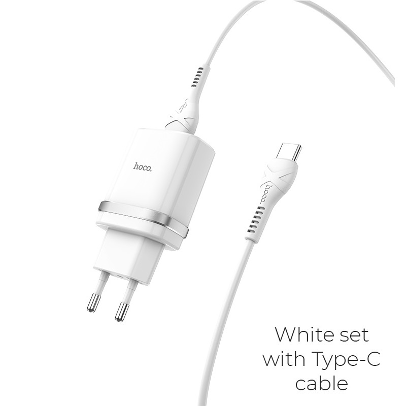 شارژر دیواری فست شارژ Hoco C12Q QC3 18W + کابل Type-C (گارانتی 12 ماهه)