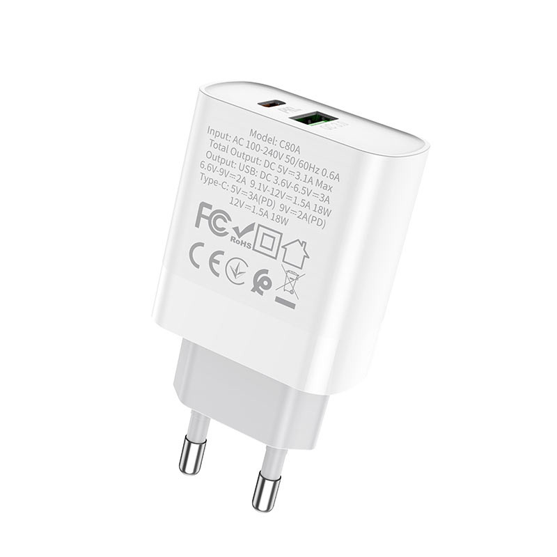 کلگی فست شارژ HOCO C80A QC3 18W (گارانتی 12 ماهه)