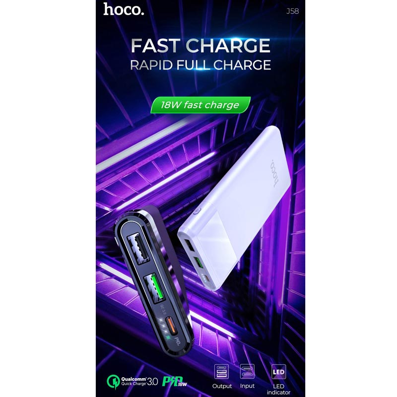 پاور بانک فست شارژ 10000 هوکو Hoco J58 PD QC3
