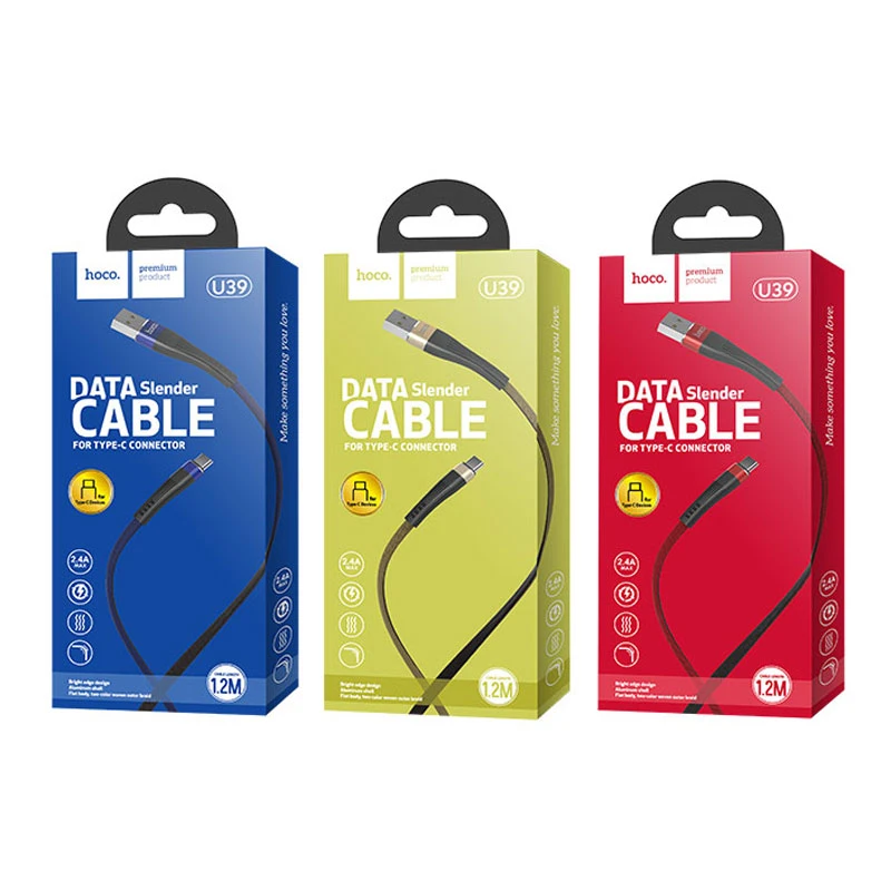 کابل Hoco U39 Type-C 2.4A 1.2m (گارانتی 12 ماهه)
