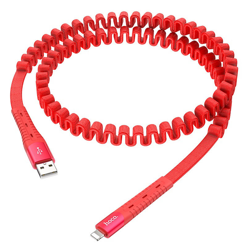 کابل فنری آیفونی هوکو Hoco U78 2.4A 1.2m (گارانتی 12 ماهه)