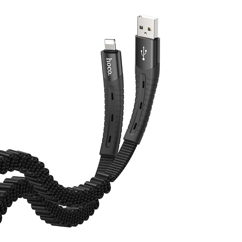 کابل فنری آیفونی هوکو Hoco U78 2.4A 1.2m (گارانتی 12 ماهه)