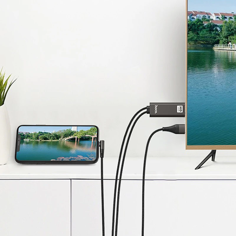 تبدیل Lightning به HDMI هوکو UA14 طول 2 متر