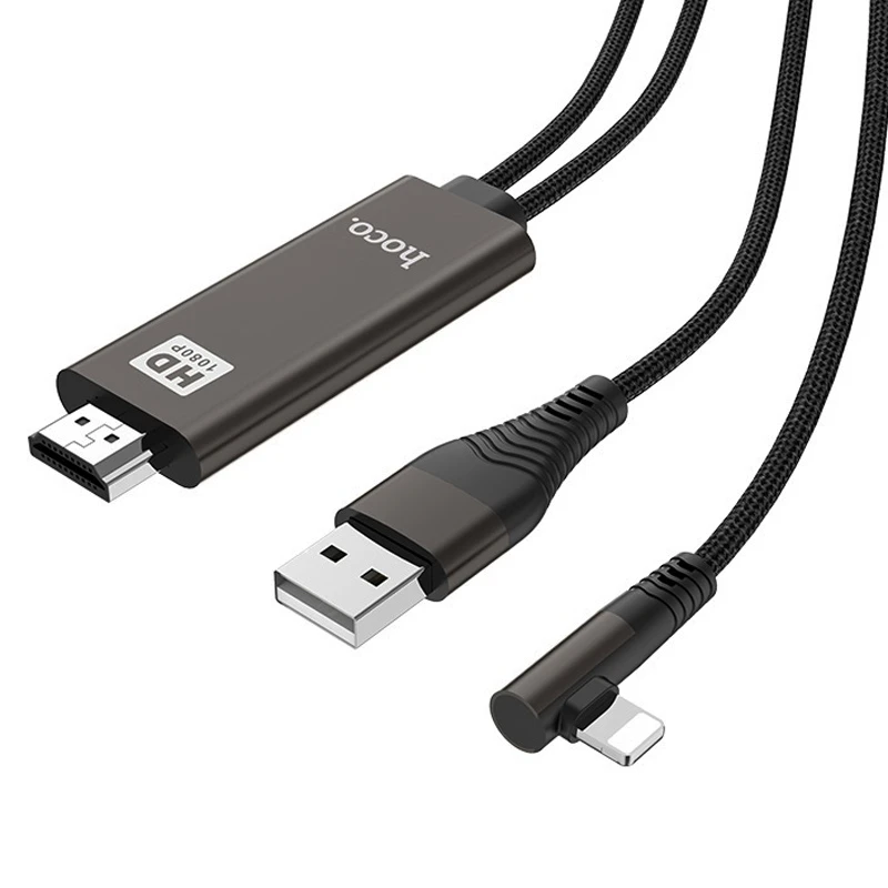 تبدیل Lightning به HDMI هوکو UA14 طول 2 متر