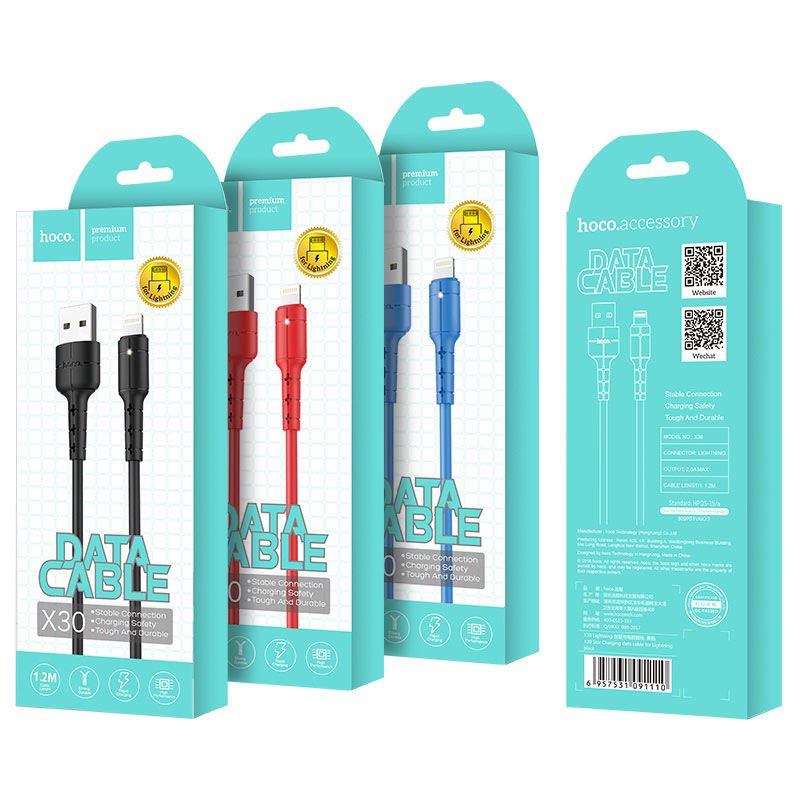 کابل آیفونی Hoco X30 Star 1.2m (گارانتی 12 ماهه)