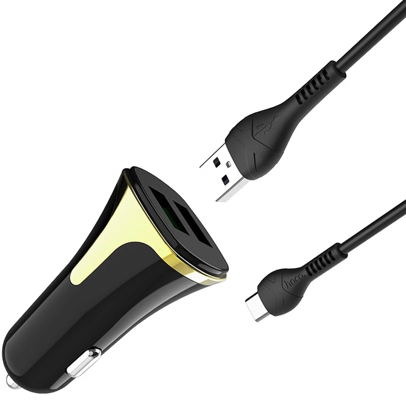 شارژر فندکی فست شارژ هوکو Hoco Z31 3A QC3 + کابل Type-C