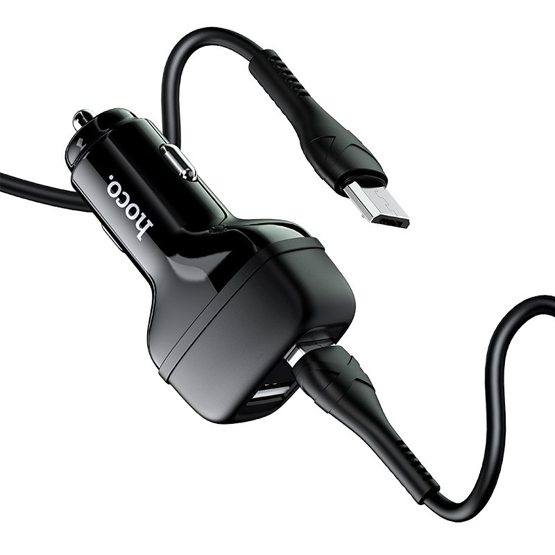 شارژر فندکی Hoco Z36 2.4A + کابل microUSB (گارانتی 12 ماهه)