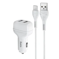 شارژر فندکی Hoco Z36 2.4A + کابل microUSB (گارانتی 12 ماهه)