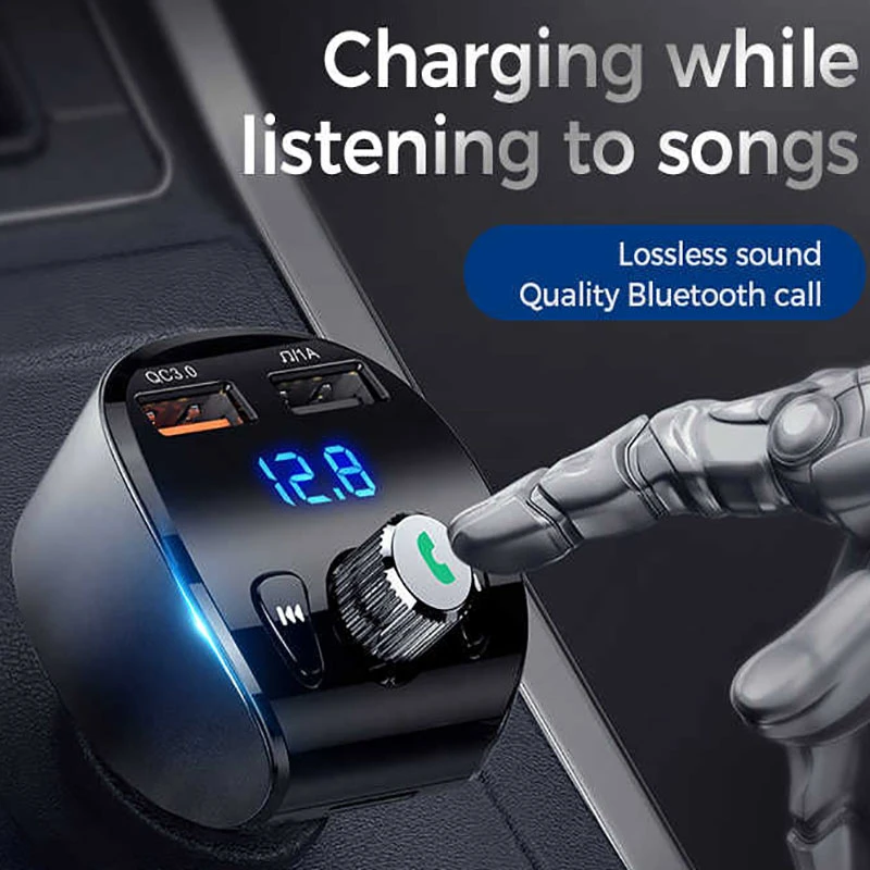 FM Player و شارژر فندکی Joyroom JR-CL02 QC3