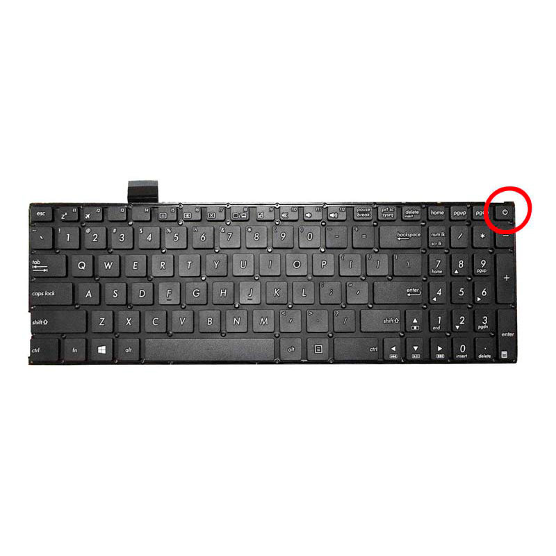کیبورد لپ تاپ Asus X542 اینتر کوچک به همراه کلید پاور - مشکی