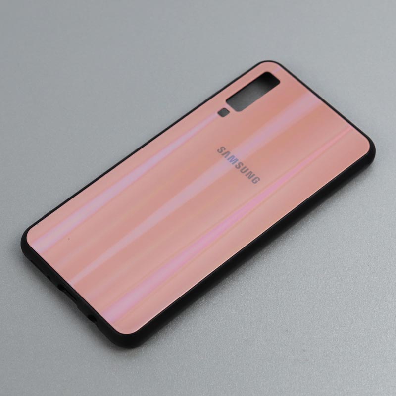 قاب لیزری پشت گلسی Samsung A7 2018 کد4 سری B