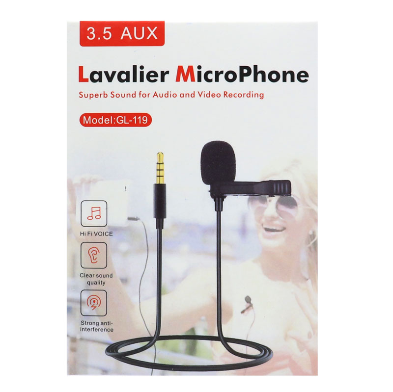 میکروفون یقه ای Lavalier GL-119