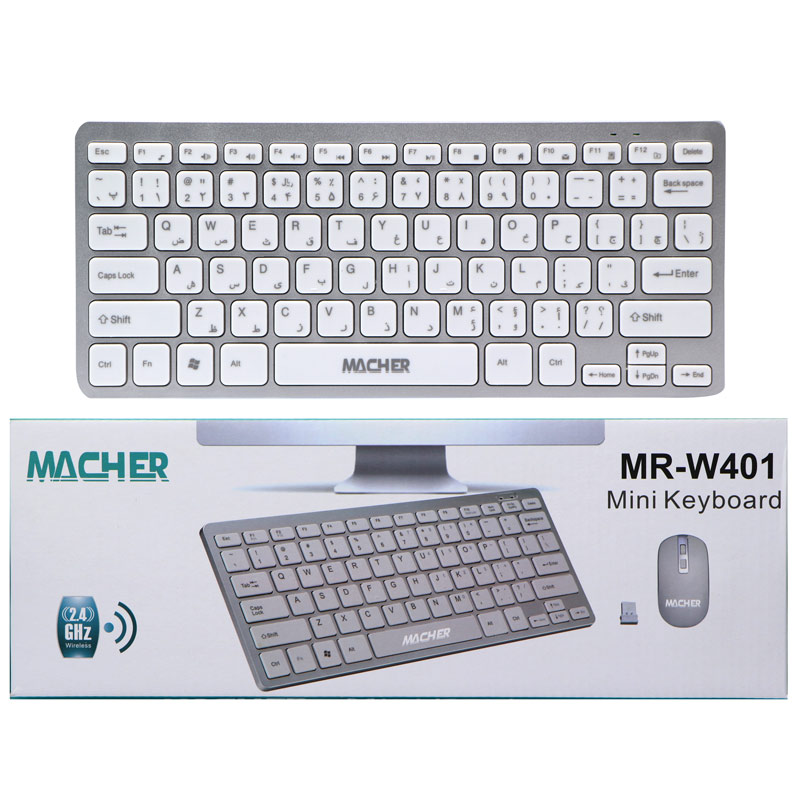کیبورد و موس بی سیم مچر MR-W401