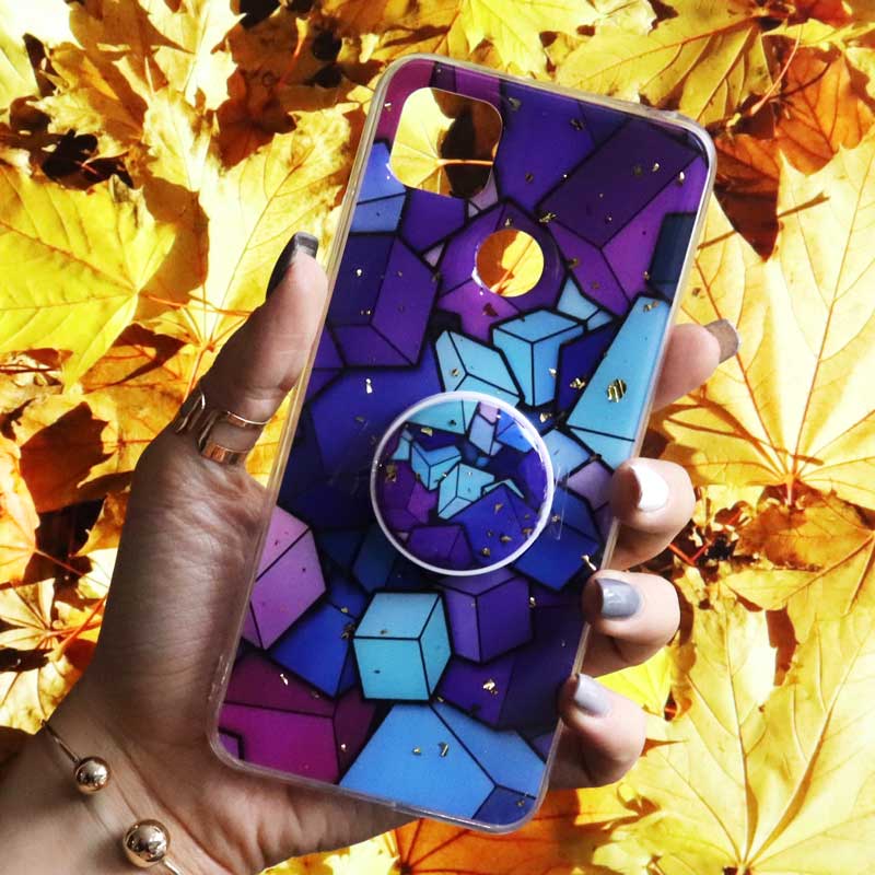 قاب رنگین کمانی پاپ سوکت دار خرچنگی کد7 شیائومی Redmi 9c