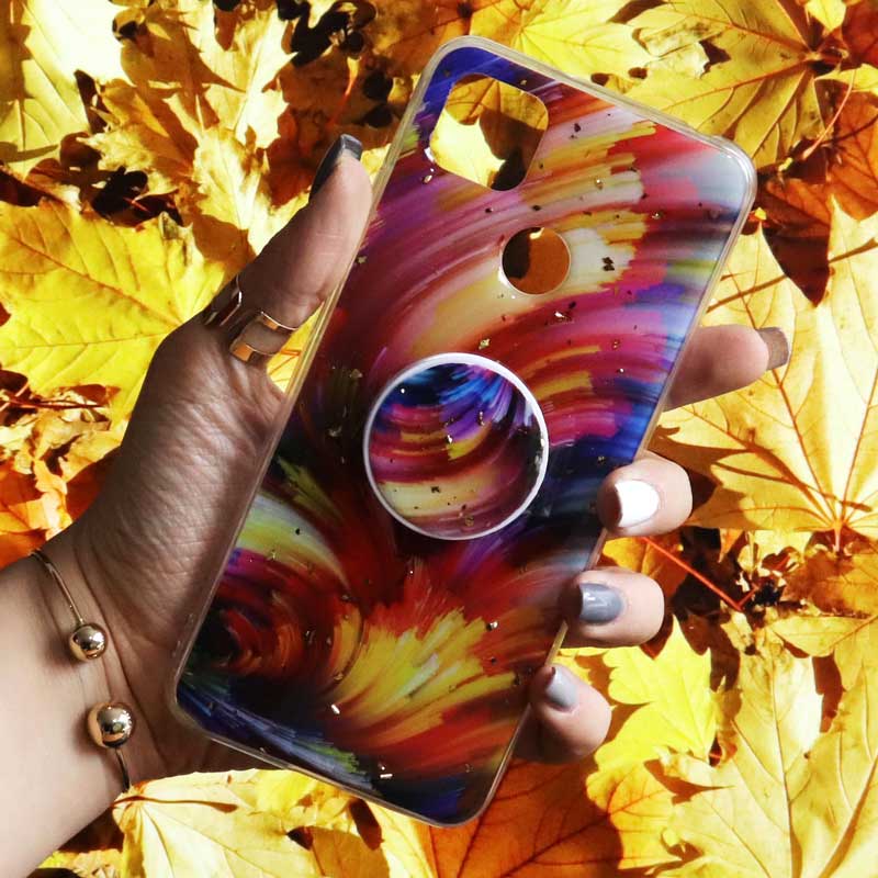 قاب رنگین کمانی پاپ سوکت دار خرچنگی کد8 شیائومی Redmi 9c