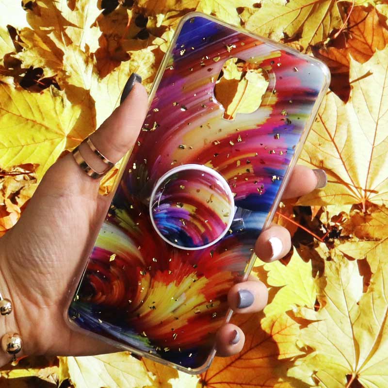 قاب رنگین کمانی پاپ سوکت دار خرچنگی کد8 شیائومی Redmi Note 9s / Note 9 Pro