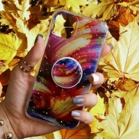 قاب رنگین کمانی پاپ سوکت دار خرچنگی کد8 آیفون iPhone 11