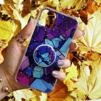 قاب رنگین کمانی پاپ سوکت دار خرچنگی کد7 آیفون iPhone 11