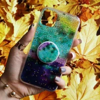 قاب رنگین کمانی پاپ سوکت دار خرچنگی کد9 آیفون iPhone 11
