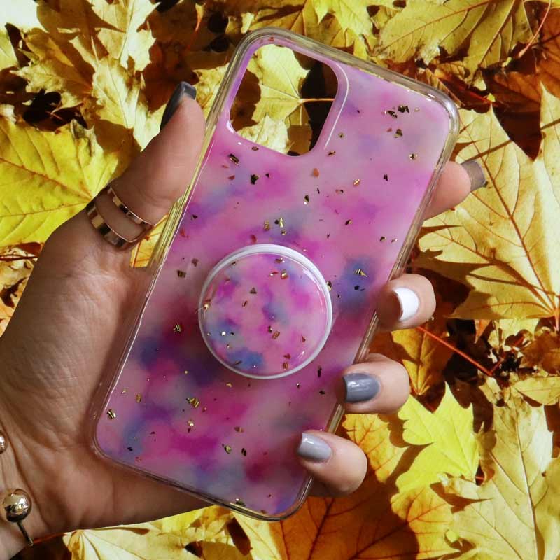 قاب رنگین کمانی پاپ سوکت دار خرچنگی کد4 آیفون iPhone 11 Pro