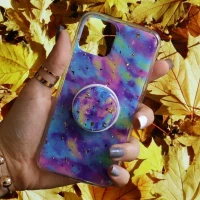 قاب رنگین کمانی پاپ سوکت دار خرچنگی کد5 آیفون iPhone 11 Pro