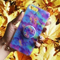 قاب رنگین کمانی پاپ سوکت دار خرچنگی کد5 آیفون iPhone 7 Plus / 8 Plus