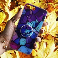 قاب رنگین کمانی پاپ سوکت دار خرچنگی کد7 آیفون iPhone 7 Plus / 8 Plus