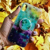 قاب رنگین کمانی پاپ سوکت دار خرچنگی کد9 آیفون iPhone X/XS