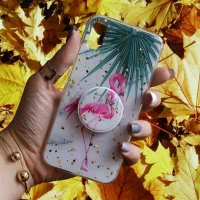قاب رنگین کمانی پاپ سوکت دار خرچنگی کد3 آیفون iPhone X/XS