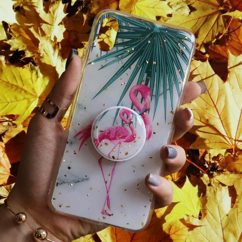 قاب رنگین کمانی پاپ سوکت دار خرچنگی کد3 آیفون iPhone XS Max