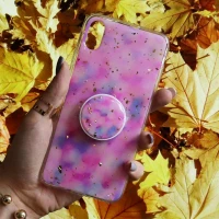 قاب رنگین کمانی پاپ سوکت دار خرچنگی کد7 آیفون iPhone XS Max