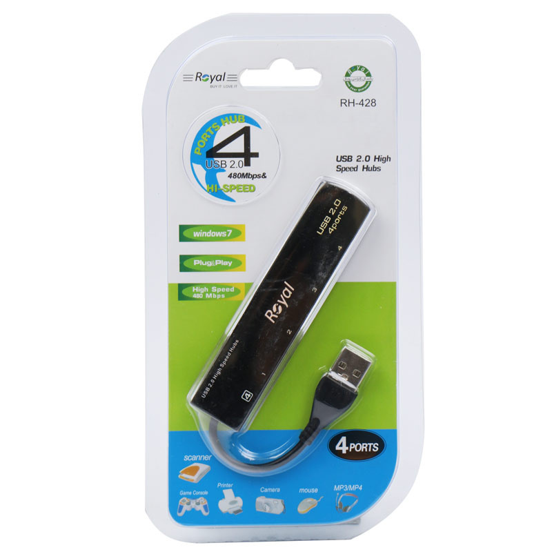 هاب 4 پورت USB2.0 رویال RH-428