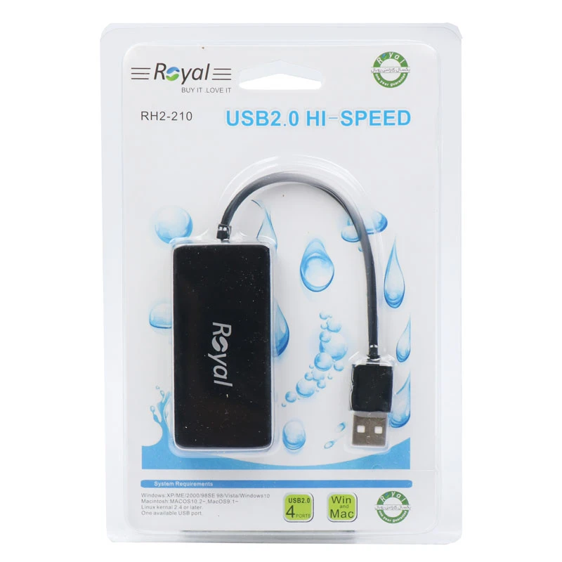 هاب 4 پورت USB2.0 رویال RH2-210