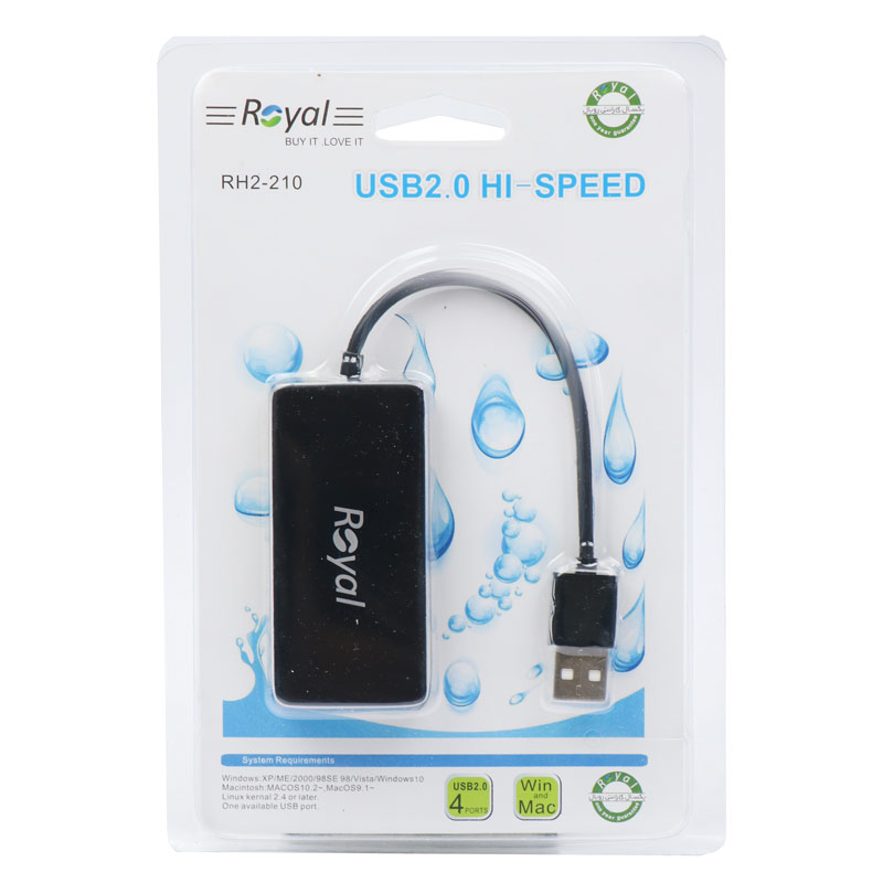 هاب 4 پورت USB2.0 رویال RH2-210