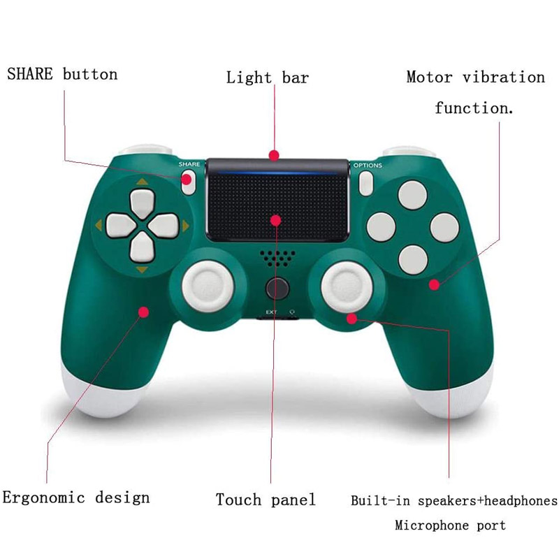 دسته بازی بی سیم SONY PlayStation 4 DualShock 4 High Copy یشمی پکدار