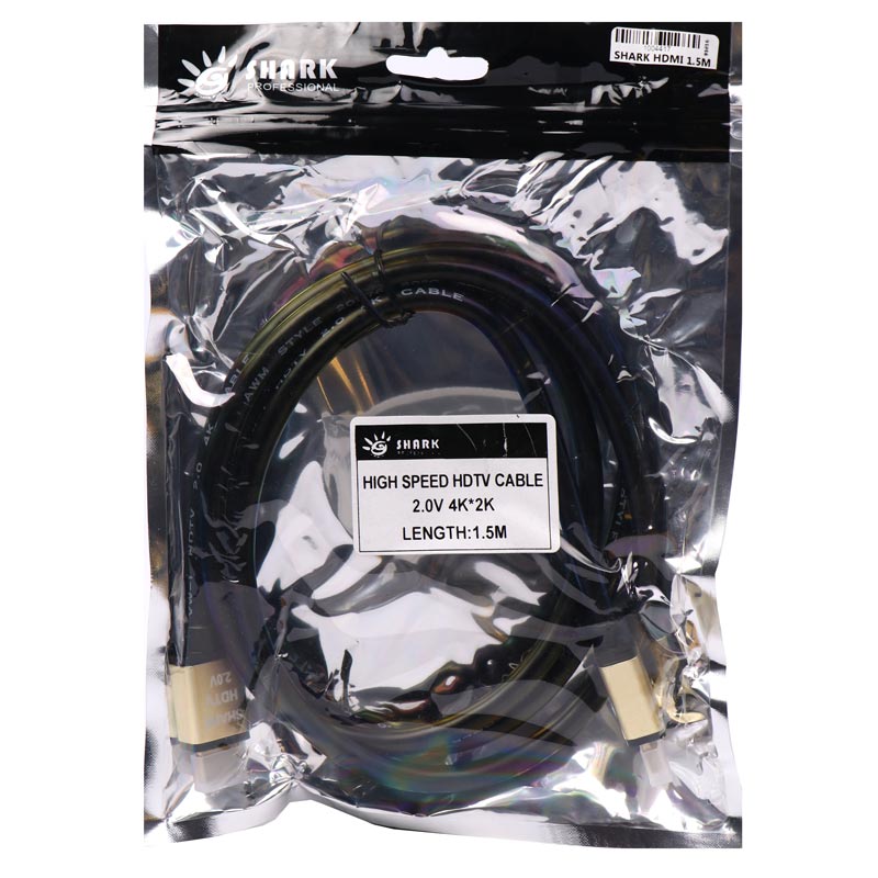 کابل Shark 1.5m 4K v2.0 HDMI سرفلزی