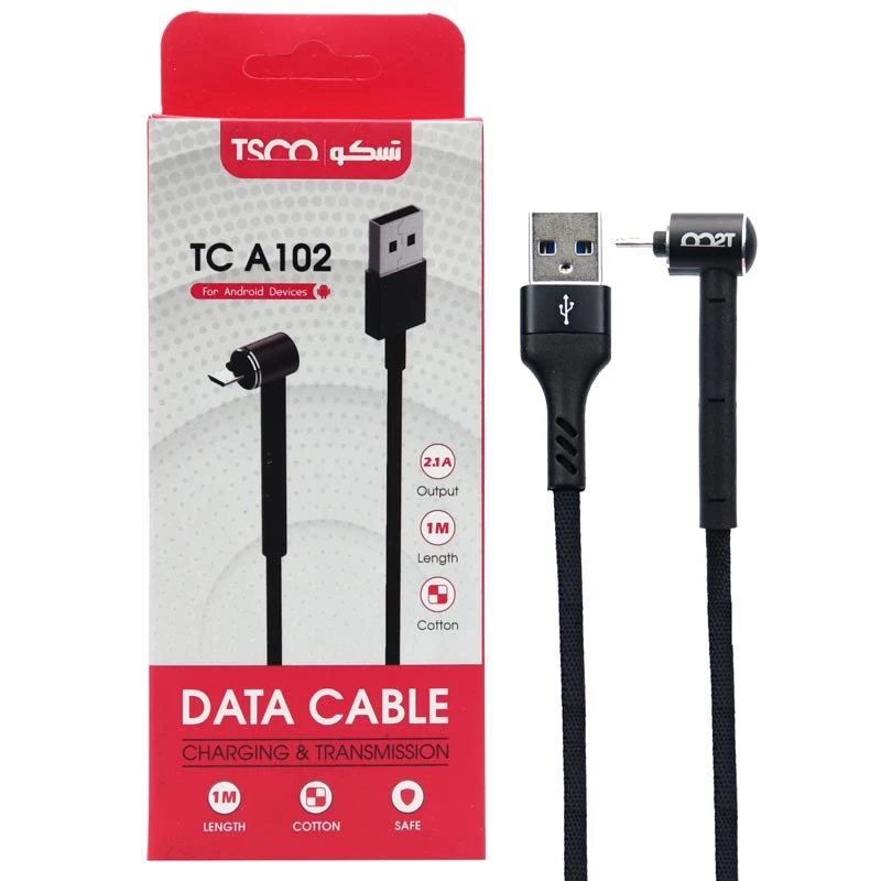 کابل کنفی میکرو یو اس بی TSCO TC A102 2.1A 1m یکسر L