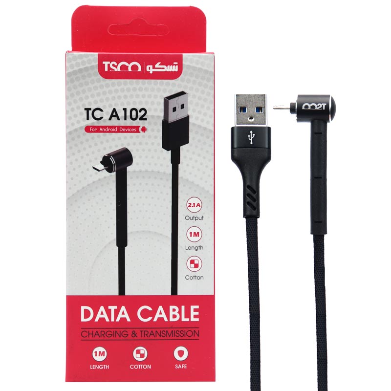 کابل کنفی میکرو یو اس بی TSCO TC A102 2.1A 1m یکسر L