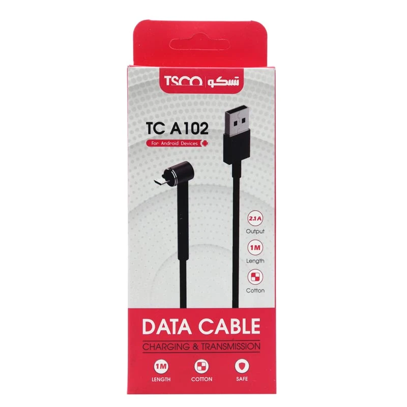 کابل کنفی میکرو یو اس بی TSCO TC A102 2.1A 1m یکسر L