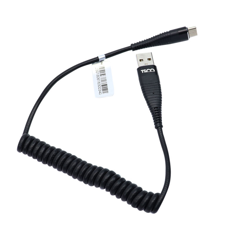 کابل فنری تایپ سی TSCO TC C180 2.1A 1m