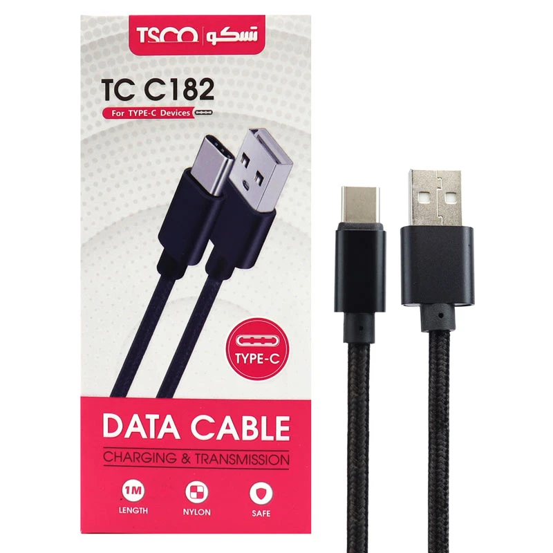 کابل تایپ سی TSCO TC C182 2.1A 1m