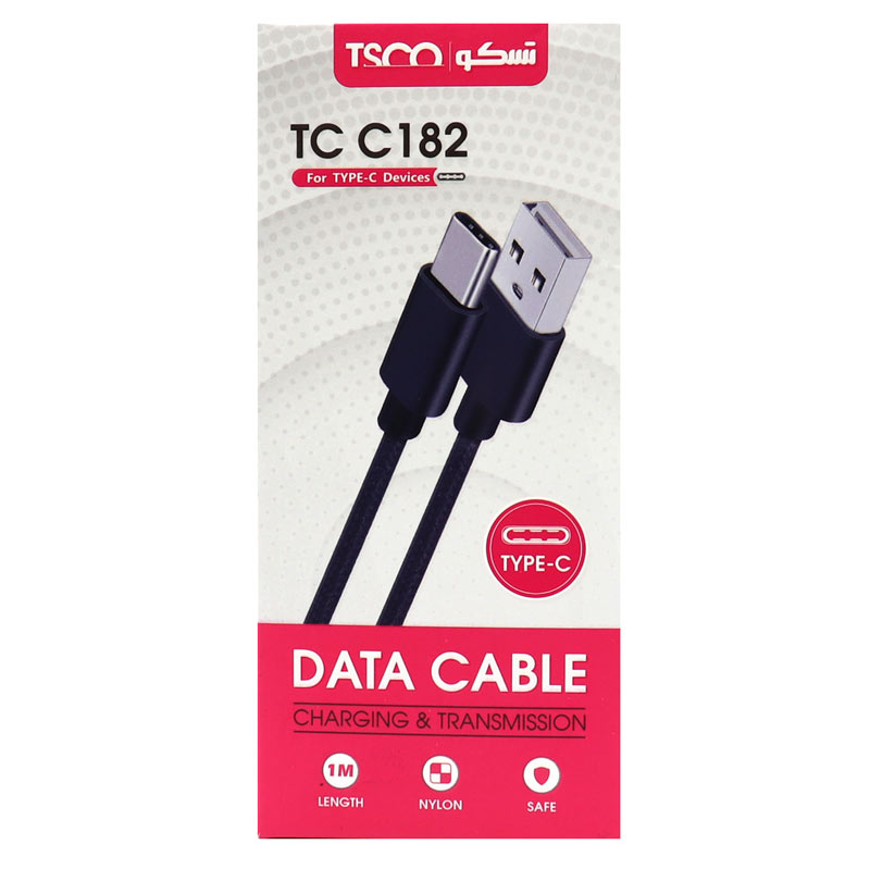 کابل تایپ سی TSCO TC C182 2.1A 1m
