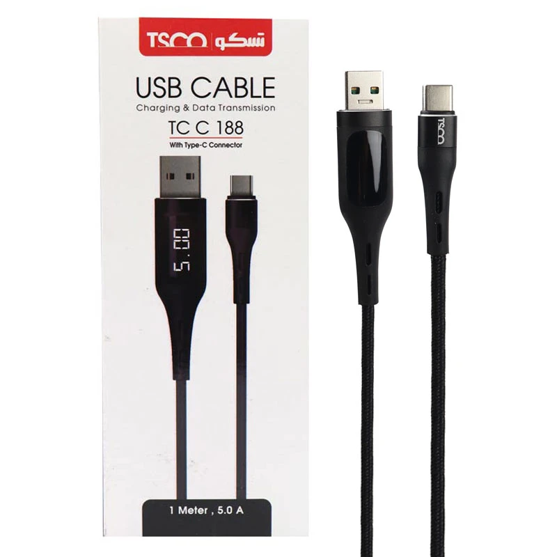 کابل تایپ سی TSCO TC C188 5A 1m