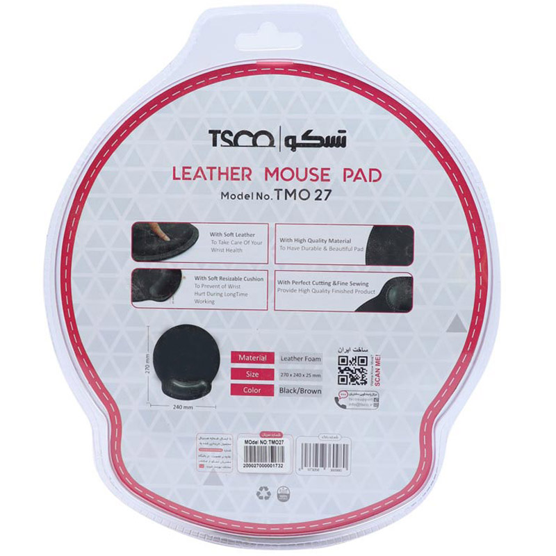 پد موس طبی TSCO TMO 27 27*24cm روکش چرم و فوم